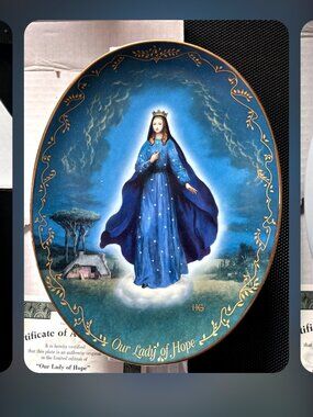 Beautiful religious painted plate